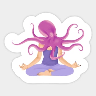 Zen Octopus Sticker